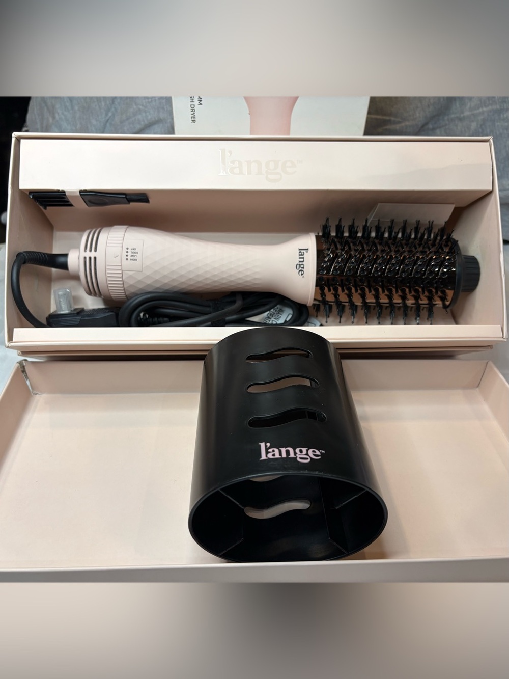 L'ange Le Volume 60mm 2-in-1 Titanium Brush Dryer 1100W Electric Blush